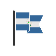 Nicaragua flags icon set, Nicaragua independence day icon set vector sign symbol