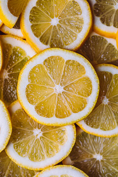 Lemon slices as a background