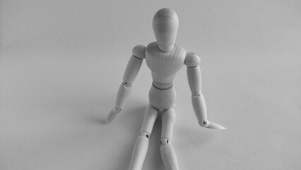 人型のモノクロの背景素材