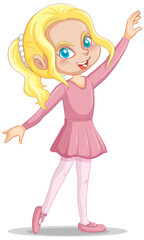 Ballet girl cartoon character