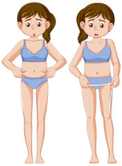 Set of girl with change