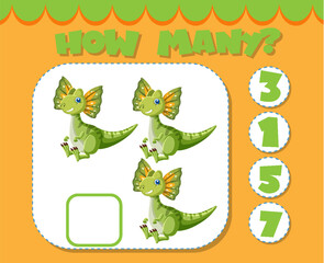 Fototapeta premium Counting Game for Kindergarten Kids