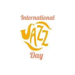 Obraz premium International Jazz Day logo icon design, vector illustration