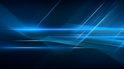 Abstract futuristic background with glowing blue light effect. High speed. Hi-tech. Abstract technology background concept