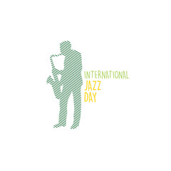 International Jazz Day background. Arts and Entertainment, Music. Vector illustration.
