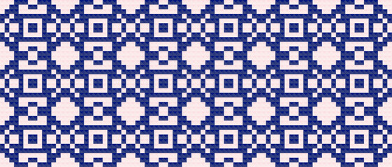 Traditional woven art called Anyaman in 3D looks