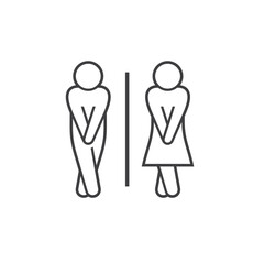 symbol of toilet, bathroom, vector art.
