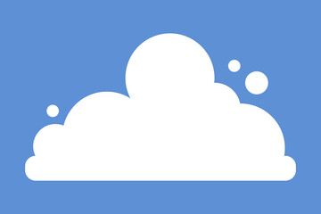 Cartoon cloud icon. Modern flat icon for design. Vector isolated on white background.