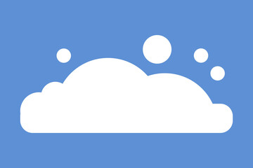 Cartoon cloud icon. Modern flat icon for design. Vector isolated on white background.