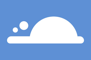 Cartoon cloud icon. Modern flat icon for design. Vector isolated on white background.