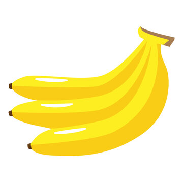 yellow bananas bunch isolated white background clip art preview