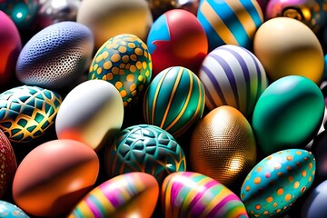 Fototapeta na wymiar Eggscapades and Easter Traditions: Exploring the Colorful World of Egg Collections and Celebrations