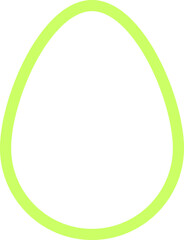 Egg icon, Easter sign on transparent background, PNG illustration