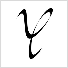 Letter YE Line icon black color. Vector Illustration for Icon, Symbol, Logo etc