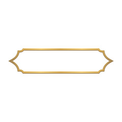 Luxury Golden Islamic Title Frame for Ramadan Kareem