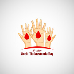 Vector illustration for World Thalassemia Day 8 May