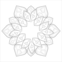 Perfect coloring book of pleasing doodle flowers for holidays at home