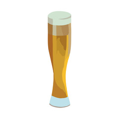 Frothy beer mug symbolizes celebration and refreshment