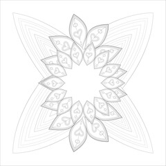 Perfect coloring book of pleasing doodle flowers for holidays at home