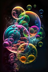 Neon colour bubbles
