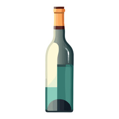 Luxury wine bottle design with grape illustration