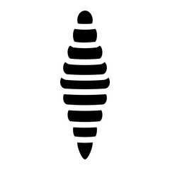 caterpillar glyph icon
