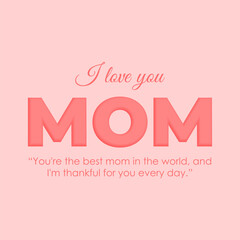 Vector illustration for Happy Mother's Day 8 May