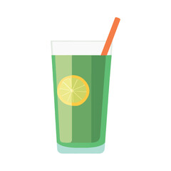 Refreshing cocktail with lemon fruit