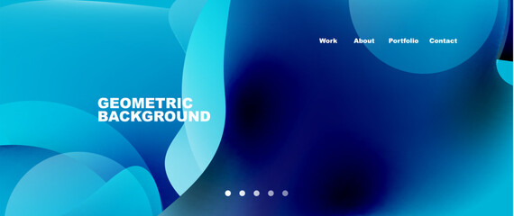 Flowing gradient colors and round elements and circles. Vector illustration for wallpaper, banner, background, leaflet, catalog, cover, flyer