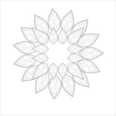 Mandala art for coloring book and art therapy. Doodle vector of flowers for coloring sheet for every age