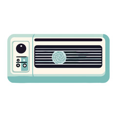 Modern vector illustration of old radio equipment