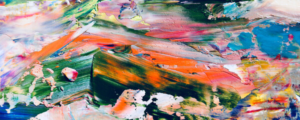 Colorful abstract background wallpaper. Modern motif visual art. Mixtures of oil paint. Trendy hand painting canvas. Wall decor and Wall art prints Idea. 3D Texture. Art object	