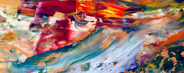 Colorful abstract background wallpaper. Modern motif visual art. Mixtures of oil paint. Trendy hand painting canvas. Wall decor and Wall art prints Idea. 3D Texture. Art object	