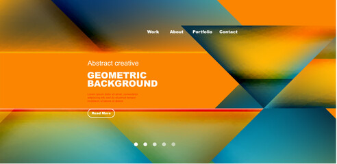 Dynamic triangle design with fluid gradient colors abstract background