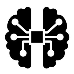 Artificial intelligence icon fill style.
