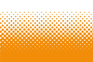 Background image of increasing polka dots - orange - white