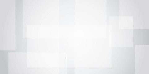 Abstract white and grey geometric glossy square lines background. Abstract geometric banner design.