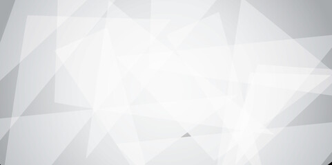 Abstract modern white and grey geometric triangle lines vector backgrounds. Design use for poster, template, banner, wallpaper background.