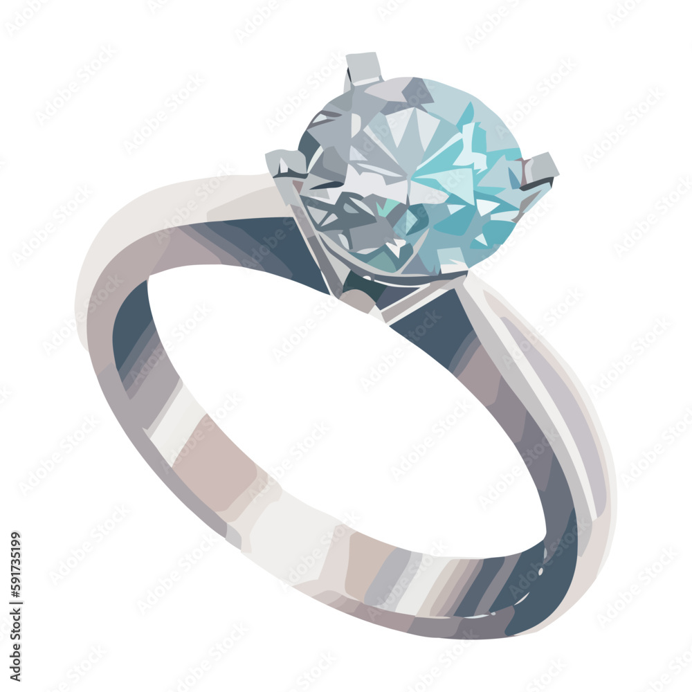 Poster Shiny gemstone symbolizes love and wealth in marriage