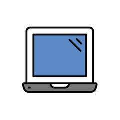 Laptop icon vector stock.