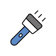 Torch icon vector stock.