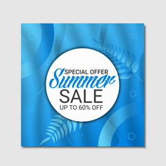 summer special offer sale social media post template