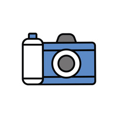 Camera icon vector stock.