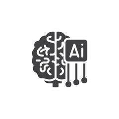 Artificial intelligence vector icon