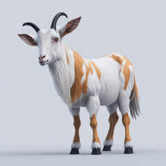 a goat isolated on white background, generative ai.