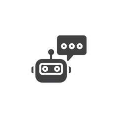 Chat bot vector icon