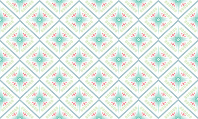 Ikat ethnic vector abstract beautiful art. Ikat seamless pattern for background,fabric,wrapping,clothing,wallpaper,Batik,carpet,embroidery style