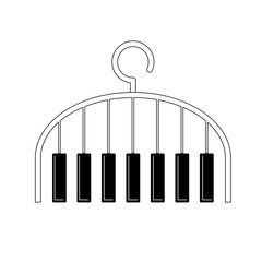 music key board vector icon
