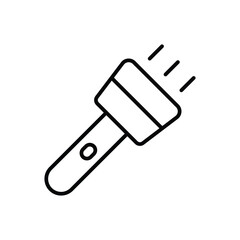 Torch icon vector stock.