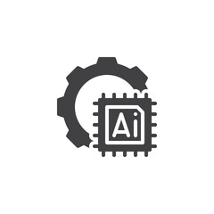 AI development vector icon